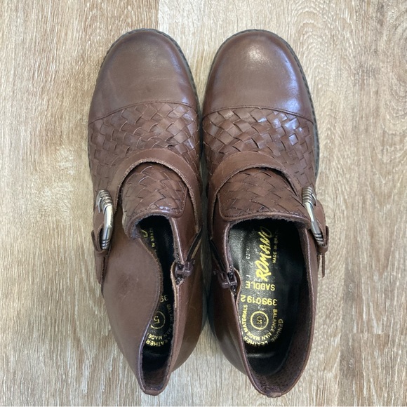Romano Ridolfi women’s sz 5 leather brown Saddle ankle booties- vintage Brazil - Picture 3 of 10